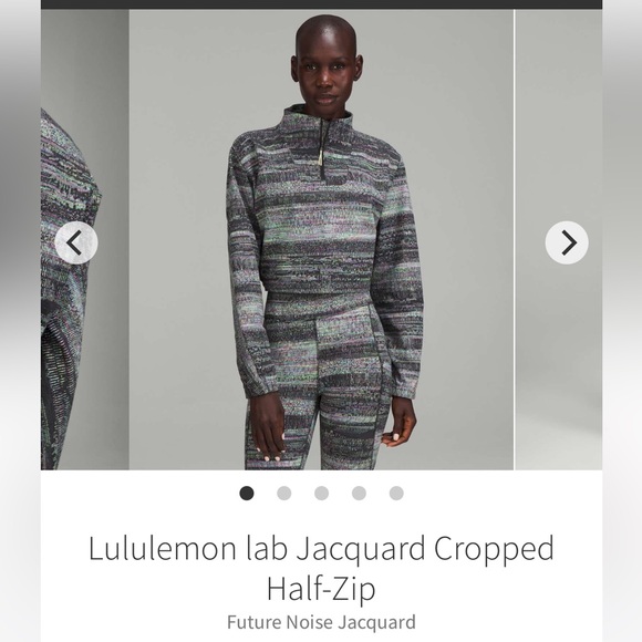 EUC Lululemon Lab Jacquard Cropped Half-Zip in 'Future Noise' - Size 6 - RARE! - Picture 1 of 14